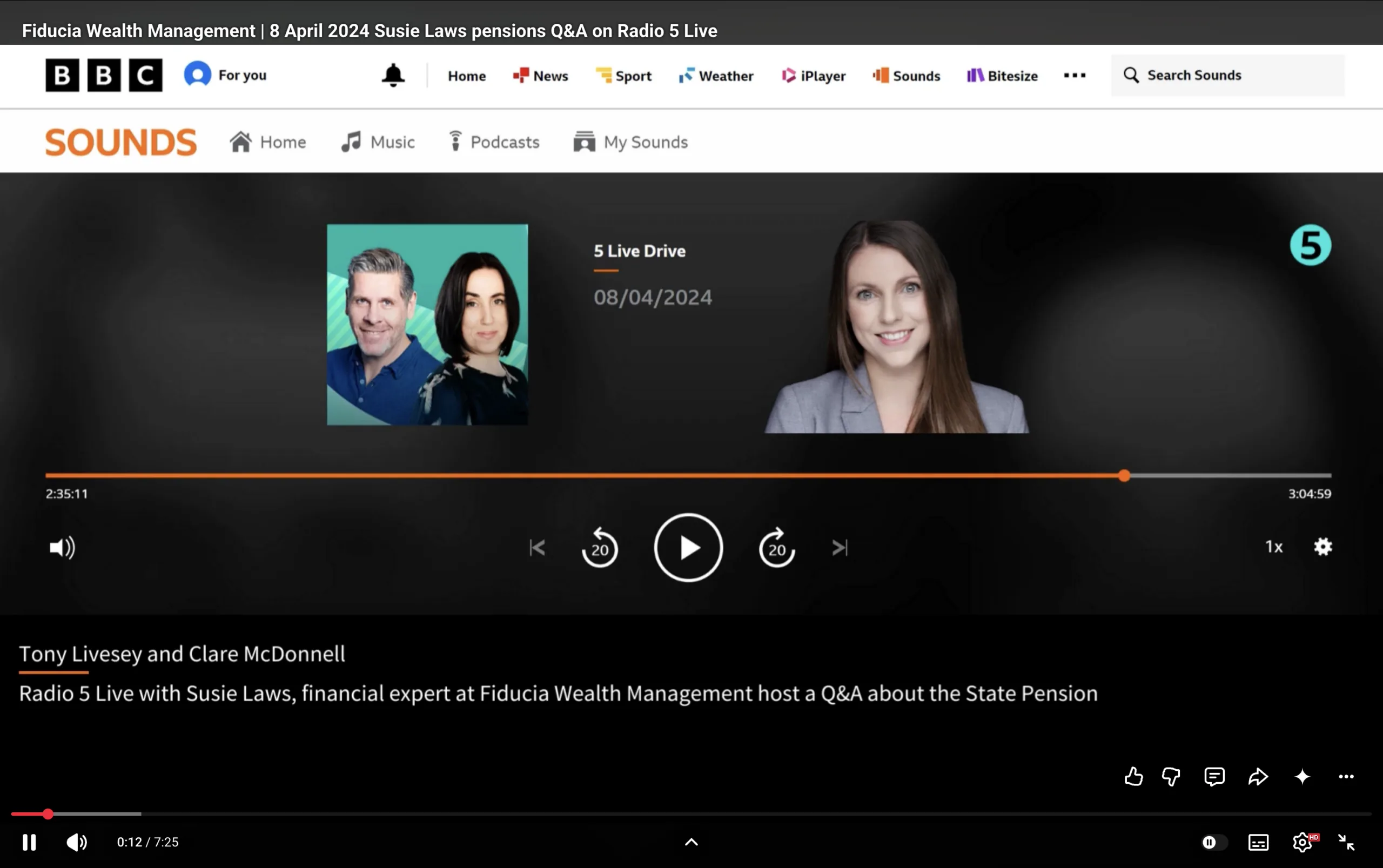 Pensions Q&A on Radio 5’s Live Drive – Susie Laws with Tony Livesey and Clare McDonnell